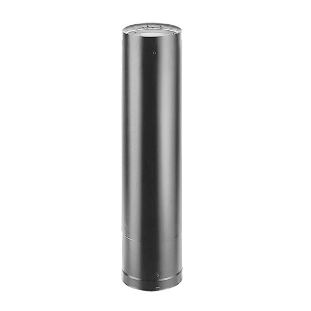 7" DVL 40" - 68" Double-Wall Telescoping Black Stove Pipe - 7DVL-68TA