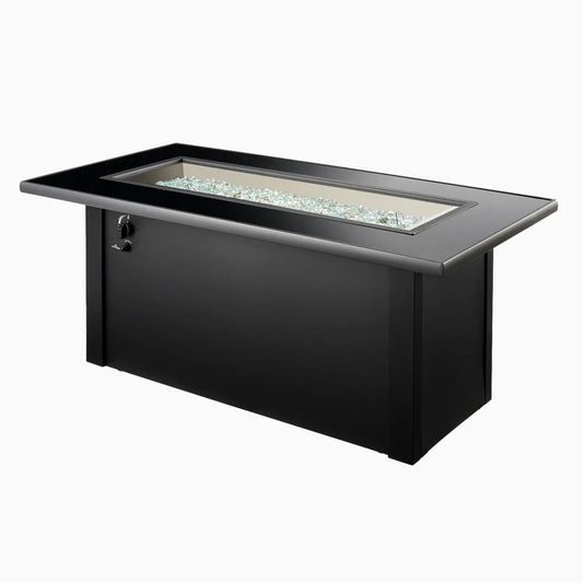 Outdoor Greatroom 59" Monte Carlo Linear Fire Pit Table - MCR-1242-BLK-K