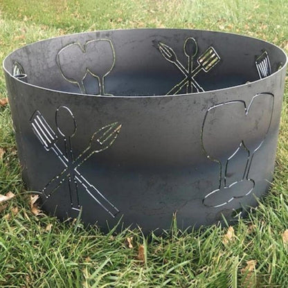 30" Wood Burning Firepit Rings - Multiple Design Options