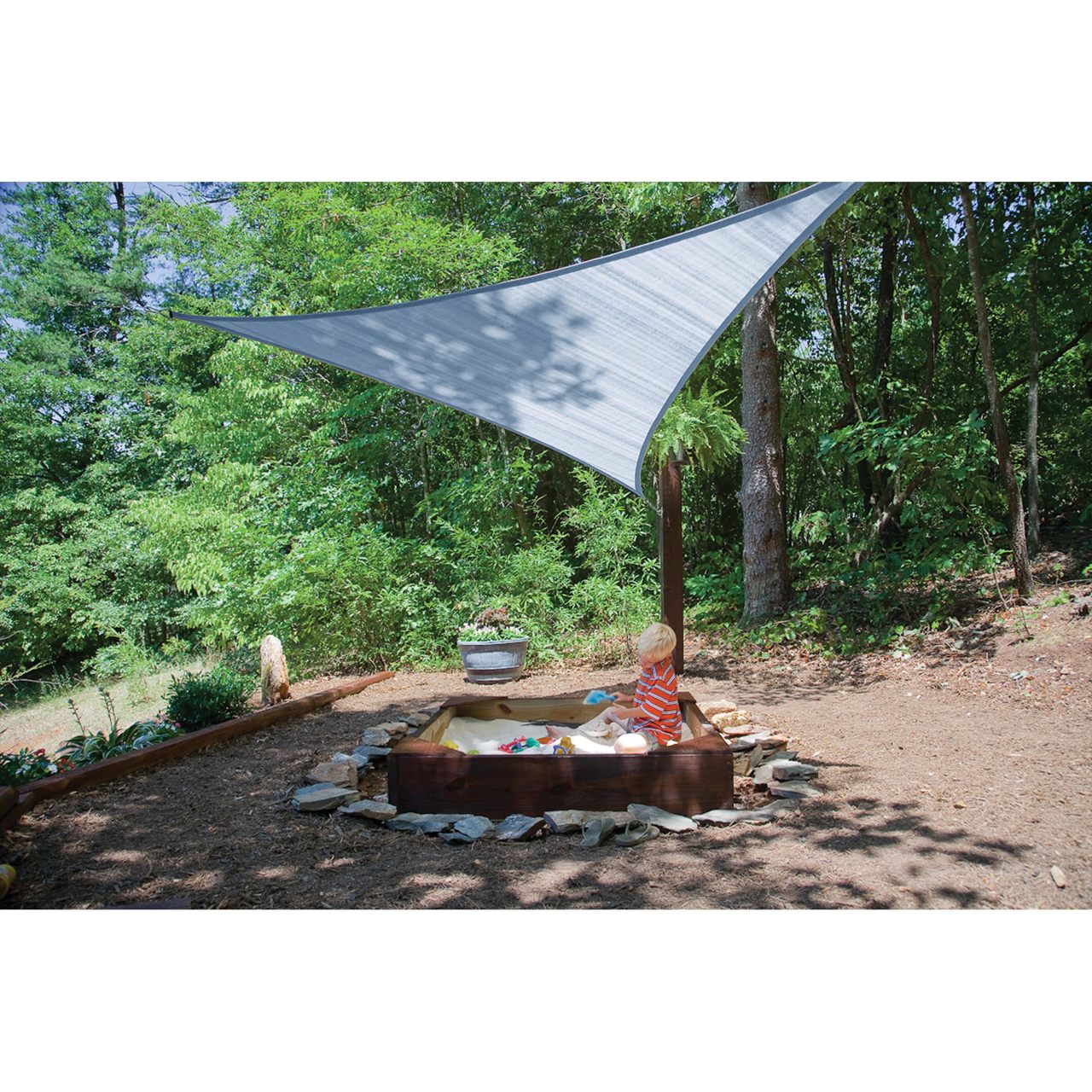 16' x 16' Heavyweight Triangle Shade Sail - Sea Blue