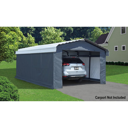 Arrow 12'  x 20' Enclosure Walls ONLY for Carport - Gray