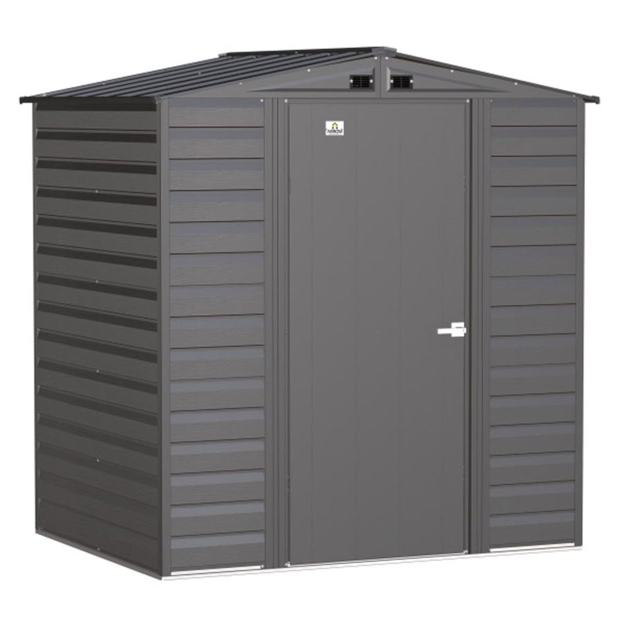 Arrow Select 6' x 5' Steel Storage Shed -  Charcoal