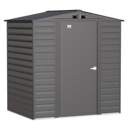 Arrow Select 6' x 5' Steel Storage Shed -  Charcoal
