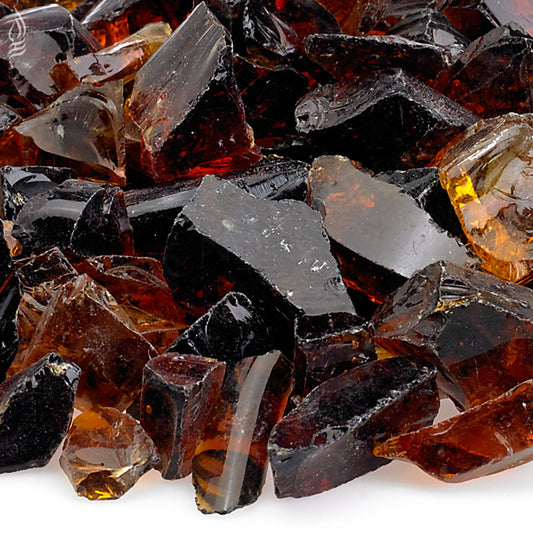 Auburn Recycled Fire Pit Glass - Medium 3/4" - 1 1/2"-10lb