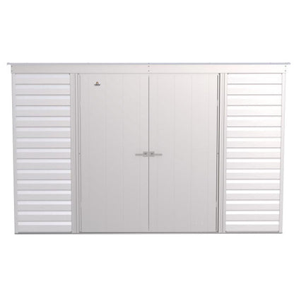 Arrow Select 10 x 4 Steel Storage Shed - Flute Gray