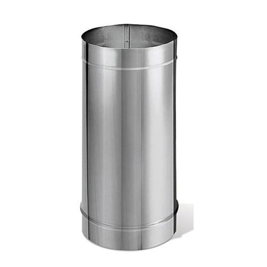6" x 12" DuraBlack Stainless Steel Single-Wall Stove Pipe - 6DBK-12SS