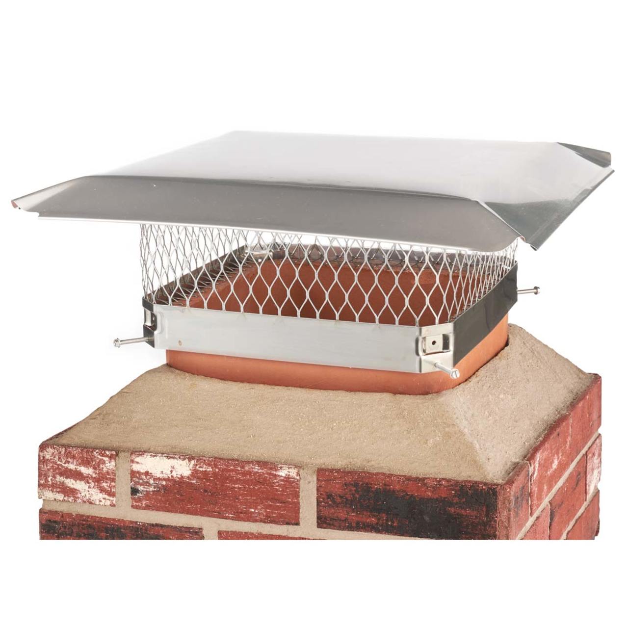15" x 15" Stainless Steel Single Flue Chimney Cap