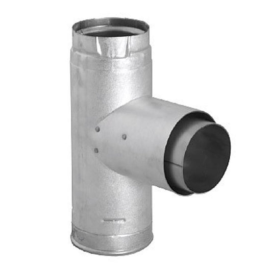 4" PelletVent Pro Adapter Tee with Clean-Out Tee Cap - 4PVP-TAD