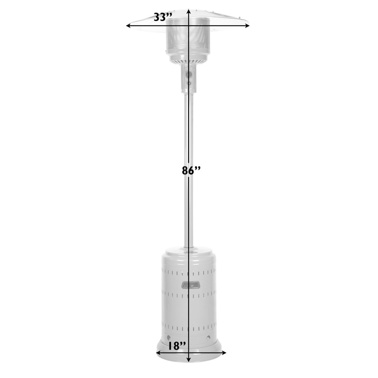 Aqua Blue Powder Coated Patio Heater