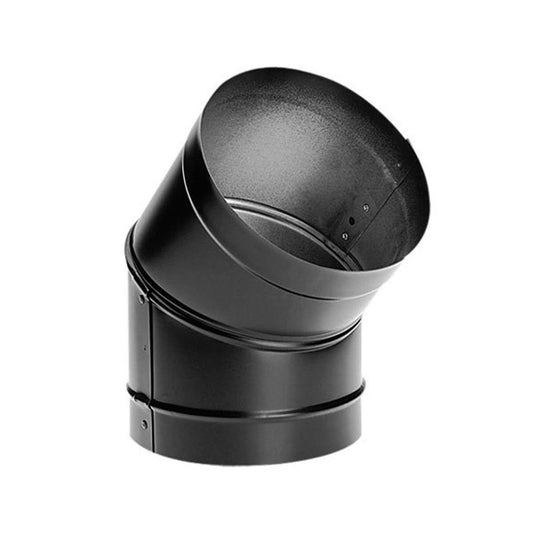 6" DuraBlack 45 Degree Black Elbow - 6DBK-E45