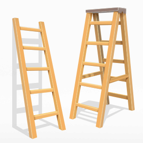 Straight ladder and trestle ladder